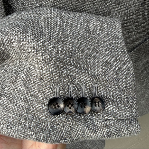 Suitsupply Solbiati 100% Linen Jacket Havana HL INT Unstructured Men 43R Gray - Picture 8 of 16